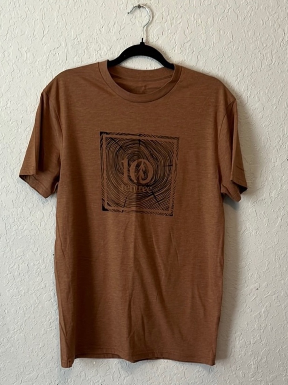 tentree Brown Short Sleeve Tee shirt tree ring
